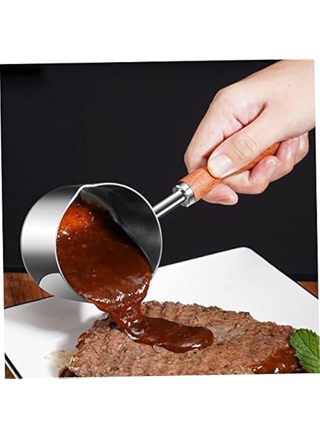 Oil Pan Mini Candy Mini Heater Stainless Steel Saucepan Steaming Pot Candle Making Pot Chocolate Melting Pot Oil Pots for Cooking Deepen Pot Soup Pan Coffee Cheese Cooking Pot