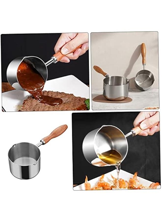 Oil Pan Mini Candy Mini Heater Stainless Steel Saucepan Steaming Pot Candle Making Pot Chocolate Melting Pot Oil Pots for Cooking Deepen Pot Soup Pan Coffee Cheese Cooking Pot