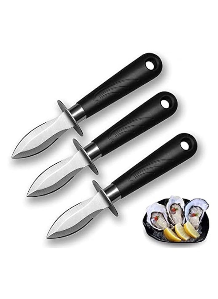 Knife Shucker Set Oyster Shucking Knife Cut ResistantSeafood Opener Kit Tools Resistant Gloves Stainless Steel Clam