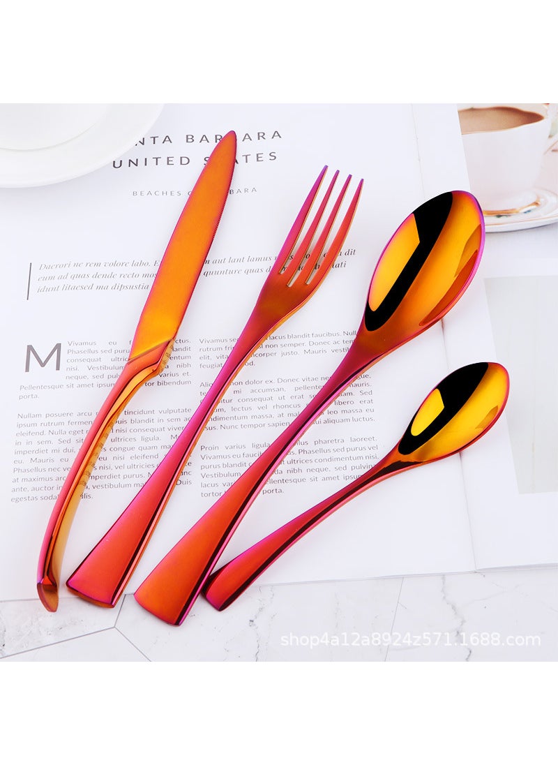 Titanium-Plated Colorful Stainless Steel Cutlery SetBS170 Kaya Fork-Silver BS170 Kaya Fork-Silver