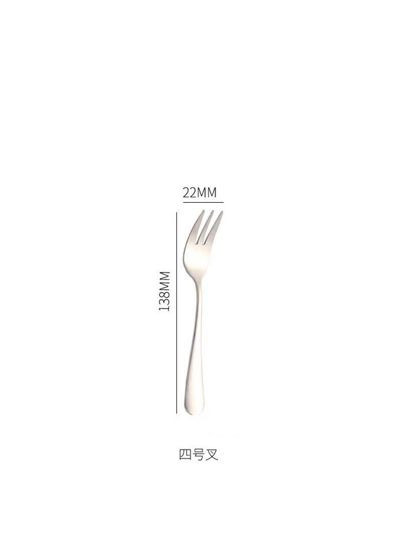 1010 stainless steel Western tableware knife and fork spoon coffee mixing spoon cake shovel steak knife can add logoFork No. 4 Fork No. 4