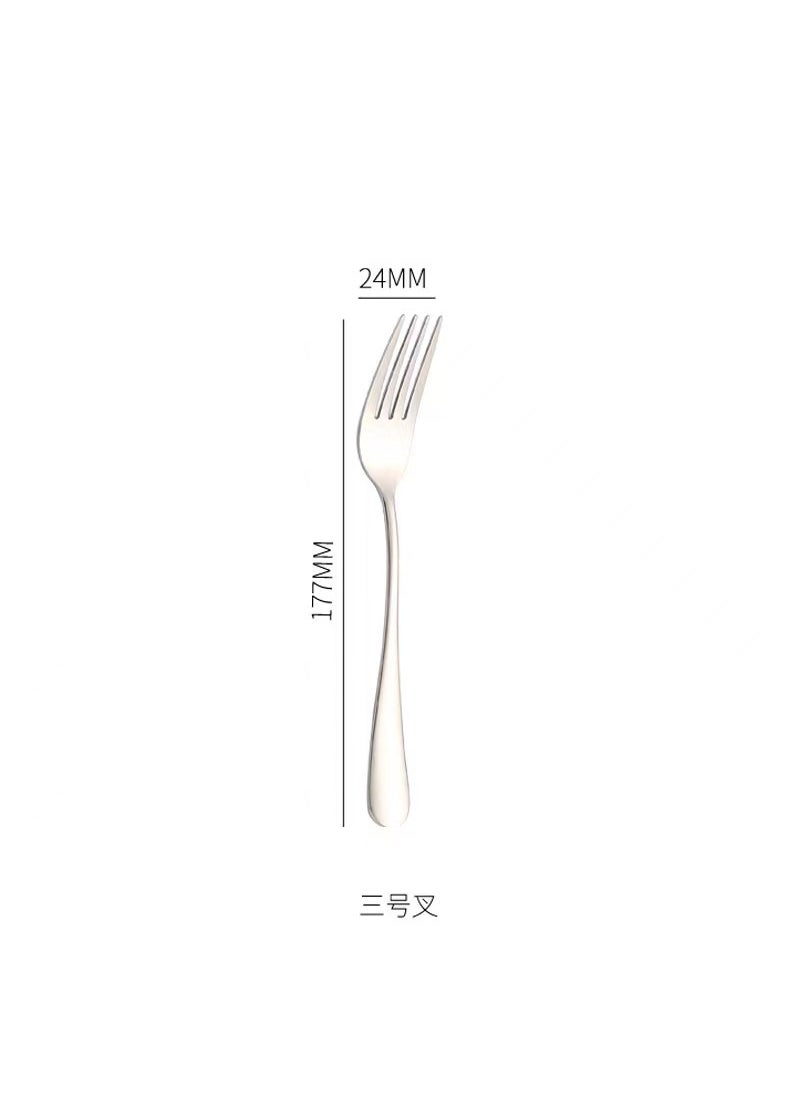 1010 stainless steel Western tableware knife and fork spoon coffee mixing spoon cake shovel steak knife can add logoFork 3 Fork 3