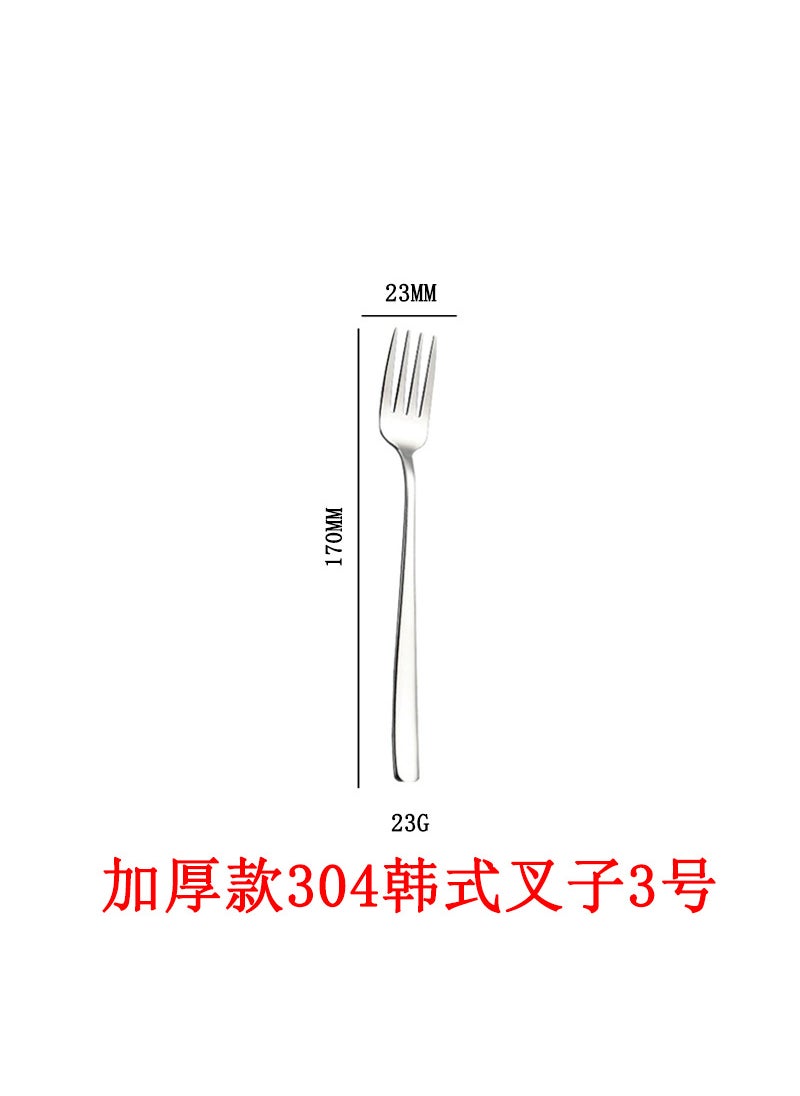 Stainless Steel Cutlery Set Korean Style[thick model] 304 korean fork no. 3☆ [thick model] 304 korean fork no. 3☆