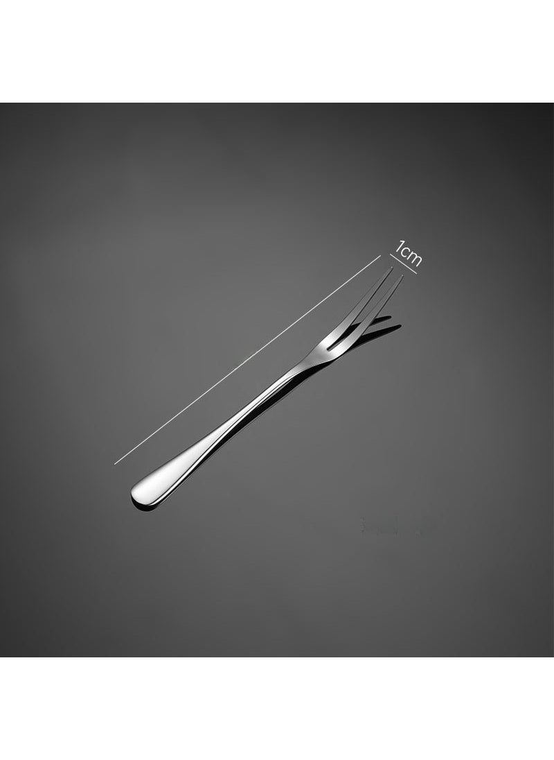 En 304 Stainless Steel Fruit Fork German Cake Fork 410 Fruit Pointed Tail Tableware Mooncake Fork Gift 304 fruit fork 1010