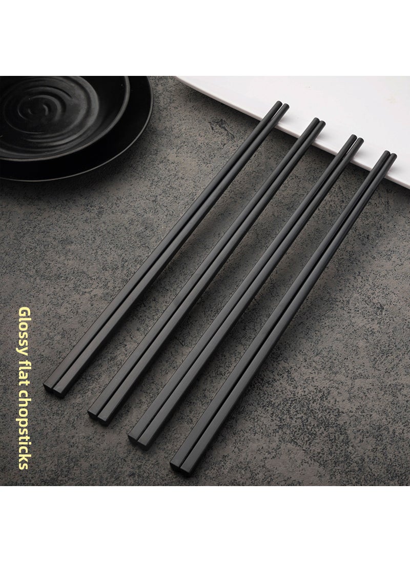 Special Chopsticks Alloy Chopsticks for Disinfection Machine Canteen Restaurant Hotel Chopsticks Hotel High Temperature Resistant Disinfection Chopsticks Classic flat thin 26.5cm