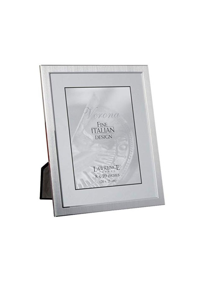 Lawrence Frames Brushed Metal Picture Frame, 8x10