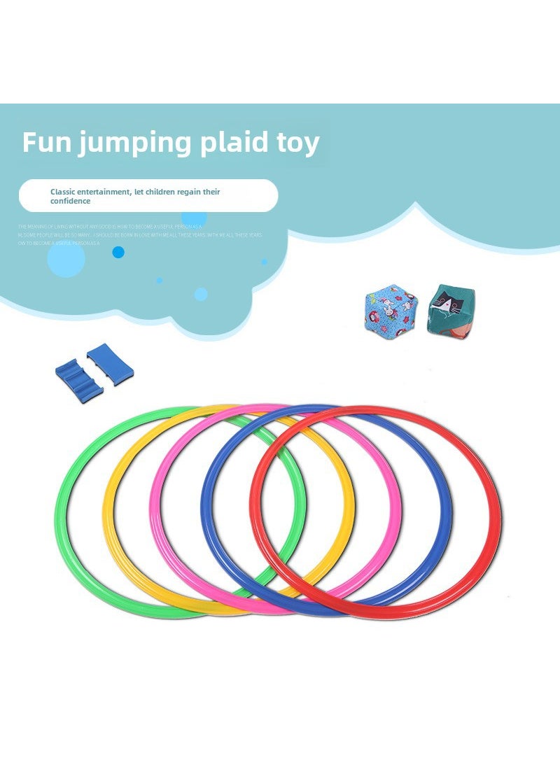 Kids Hopscotch Jump Play Ring Set Buckle