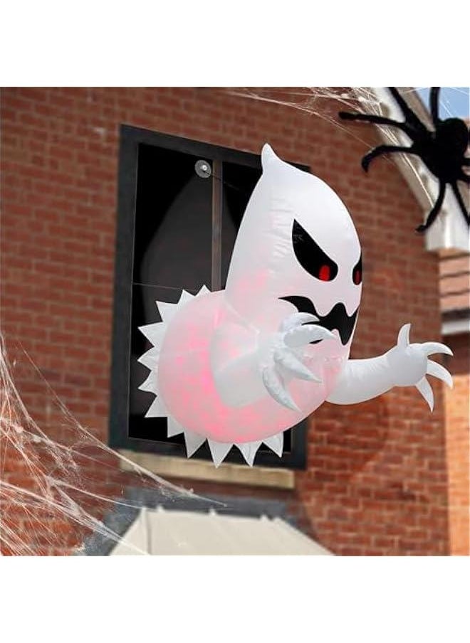 4.6Ft Blow Up Scary Indoor Outdoor  Decorations |  Inflatable Window Breaker,Scary Phantom Coming Out of Window,Blow Up Inflatable  Partys Yard Garden Decor