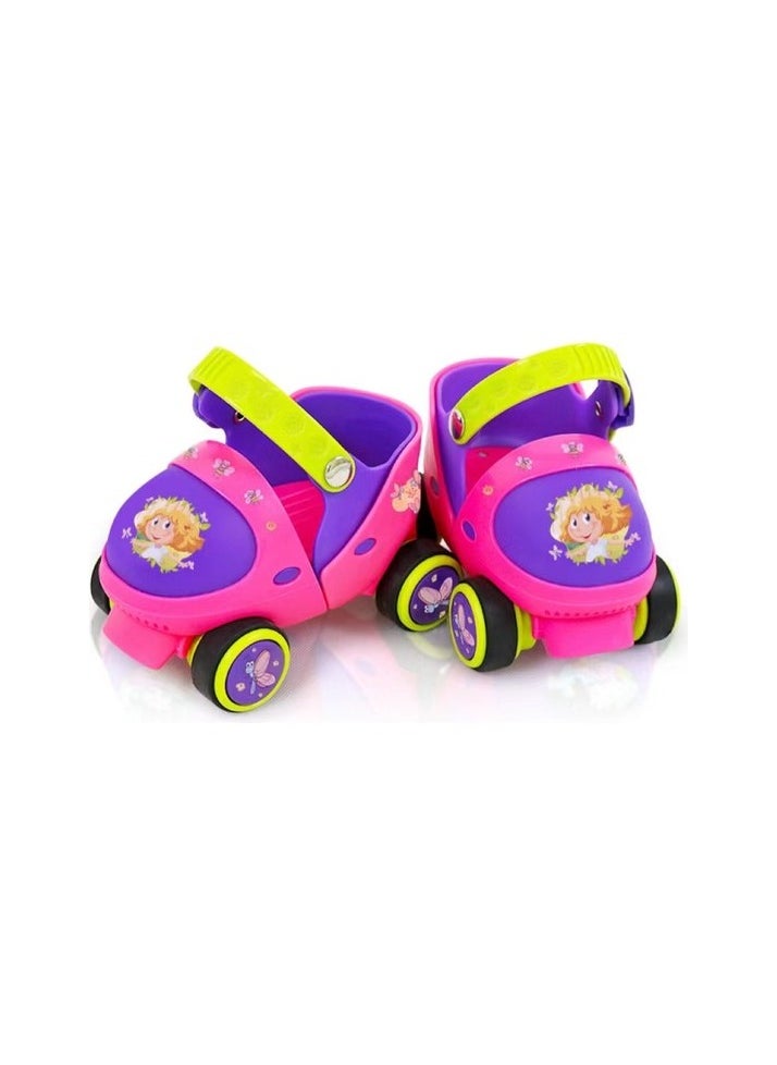 Four -wheeled skating for children 2-6 years old - pink Colour:Blue Type:backpack