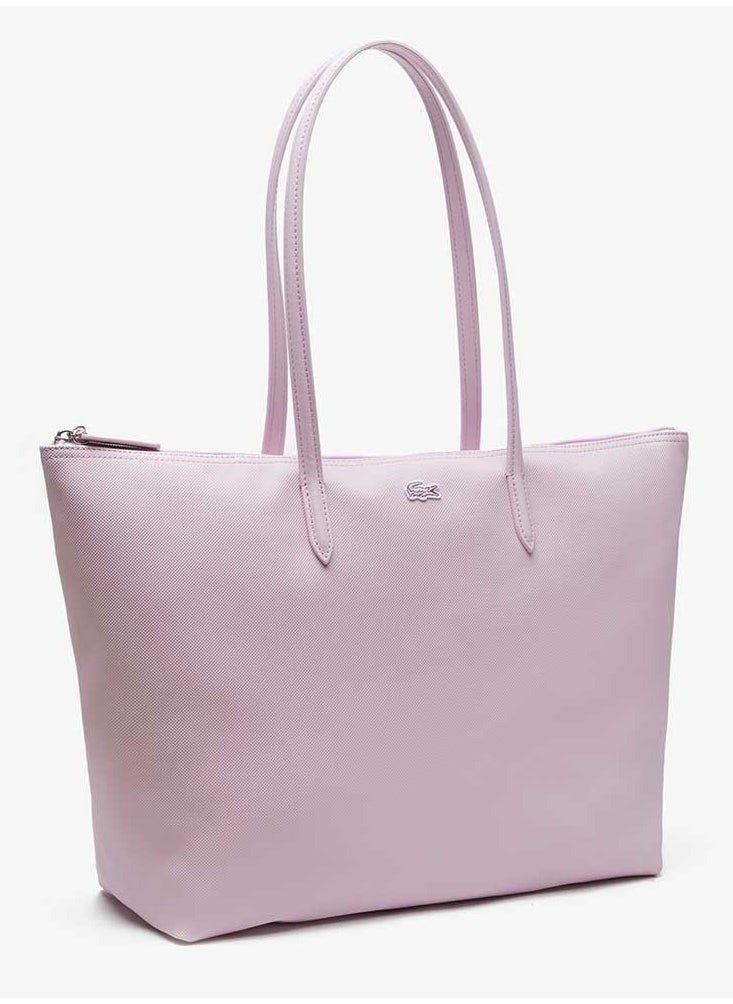 Women's L12.12 Concept Fashion Versatile Large Capacity Zipper Shoulder Bag Handbag Large Light Purple 45cm * 30cm * 12cm