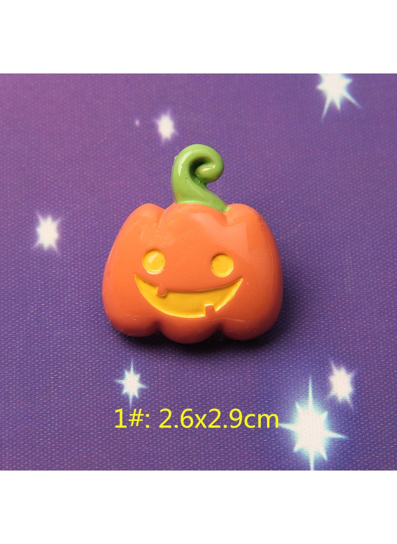 New resin accessories Halloween pumpkin skull ghost DIY ghost festival accessories mobile phone shell hair accessories material 1#