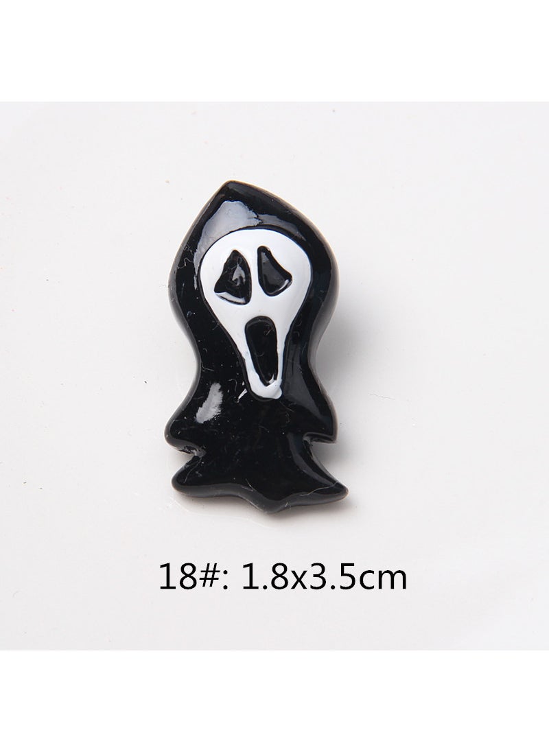 New resin accessories Halloween pumpkin skull ghost DIY ghost festival accessories mobile phone shell hair accessories material 18#