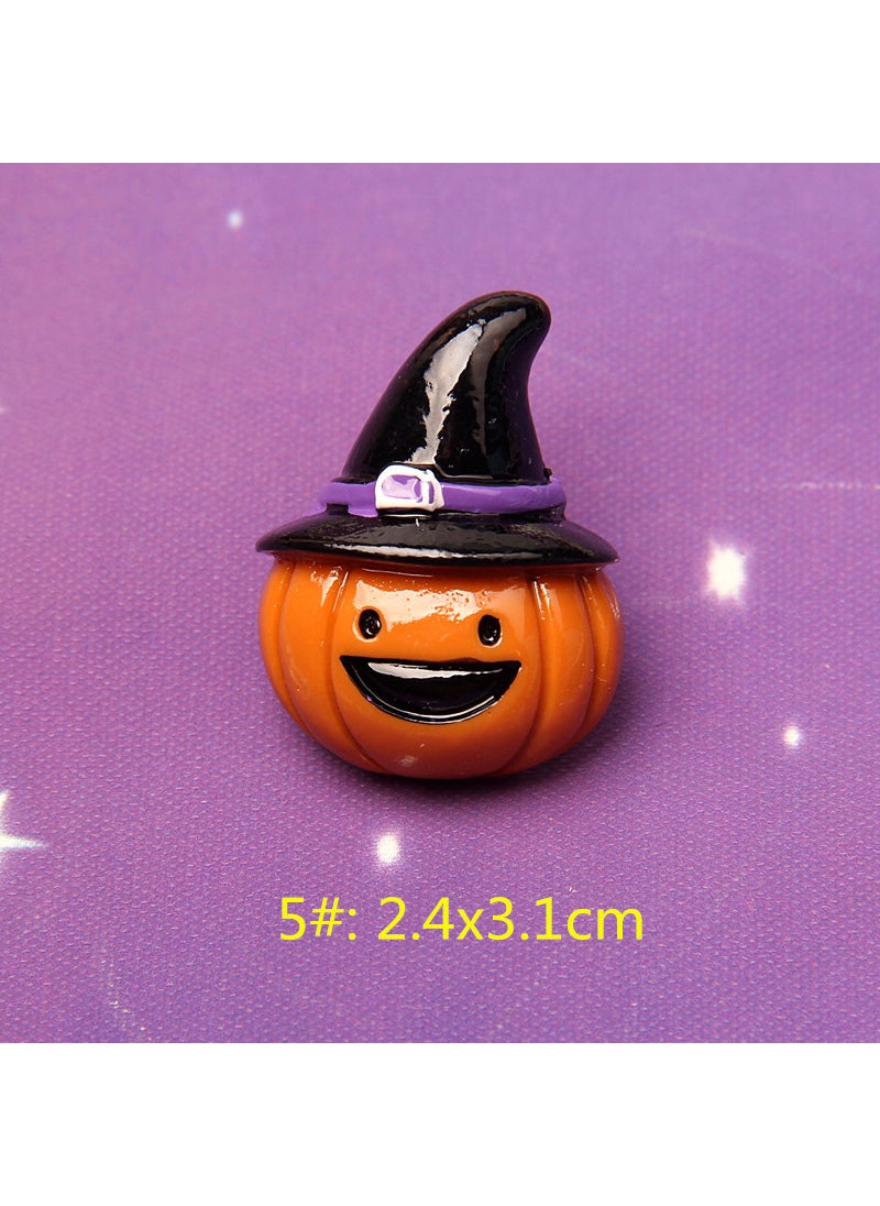 New resin accessories Halloween pumpkin skull ghost DIY ghost festival accessories mobile phone shell hair accessories material 5#