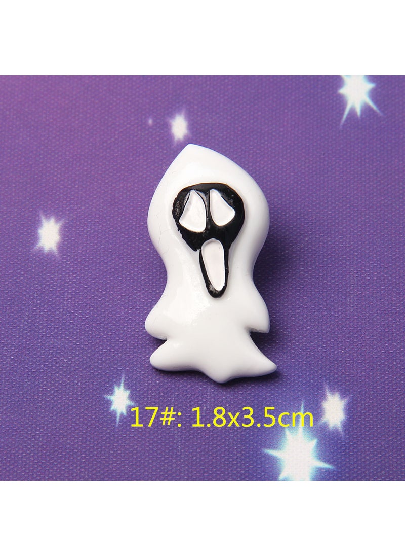 New resin accessories Halloween pumpkin skull ghost DIY ghost festival accessories mobile phone shell hair accessories material 17#