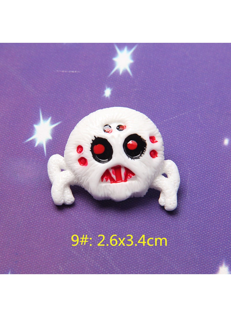 New resin accessories Halloween pumpkin skull ghost DIY ghost festival accessories mobile phone shell hair accessories material 9#