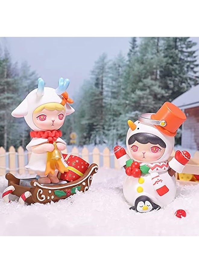 Bunny Christmas Series 3PC Action Figure Blind Box Toy Box Bulk Popular Collectible Random Art Toy Hot Toys Cute Figure Creative Gift, for Christmas Birthday Party Holiday