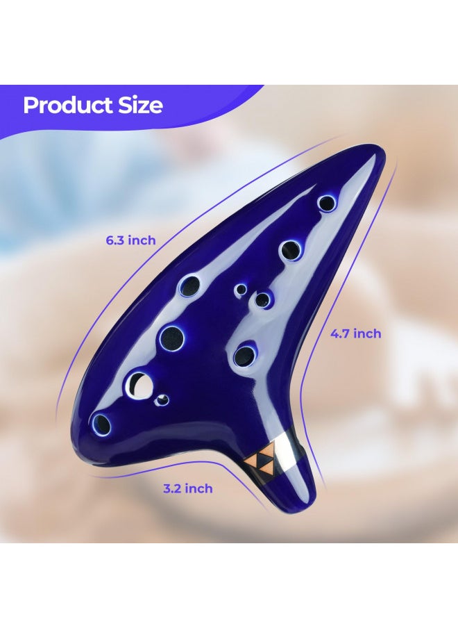 Ohuhu Zelda Ocarina with Song Book (Songs From the Legend of Zelda), 12 Hole Alto C Zelda Ocarinas Play by Link Triforce Gift for Zelda Fans with Display Stand Protective Bag