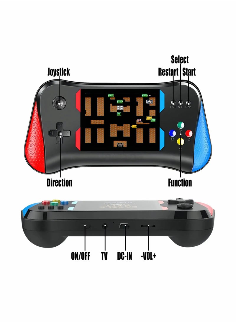 Portable Handheld Game Console for Kids Adults, 3.5 inches Large Screen Preloaded 500 FC/NES Classic Retro Video Games, 1200mAh Rechargeable Battery Support for Connecting TV and Two Players