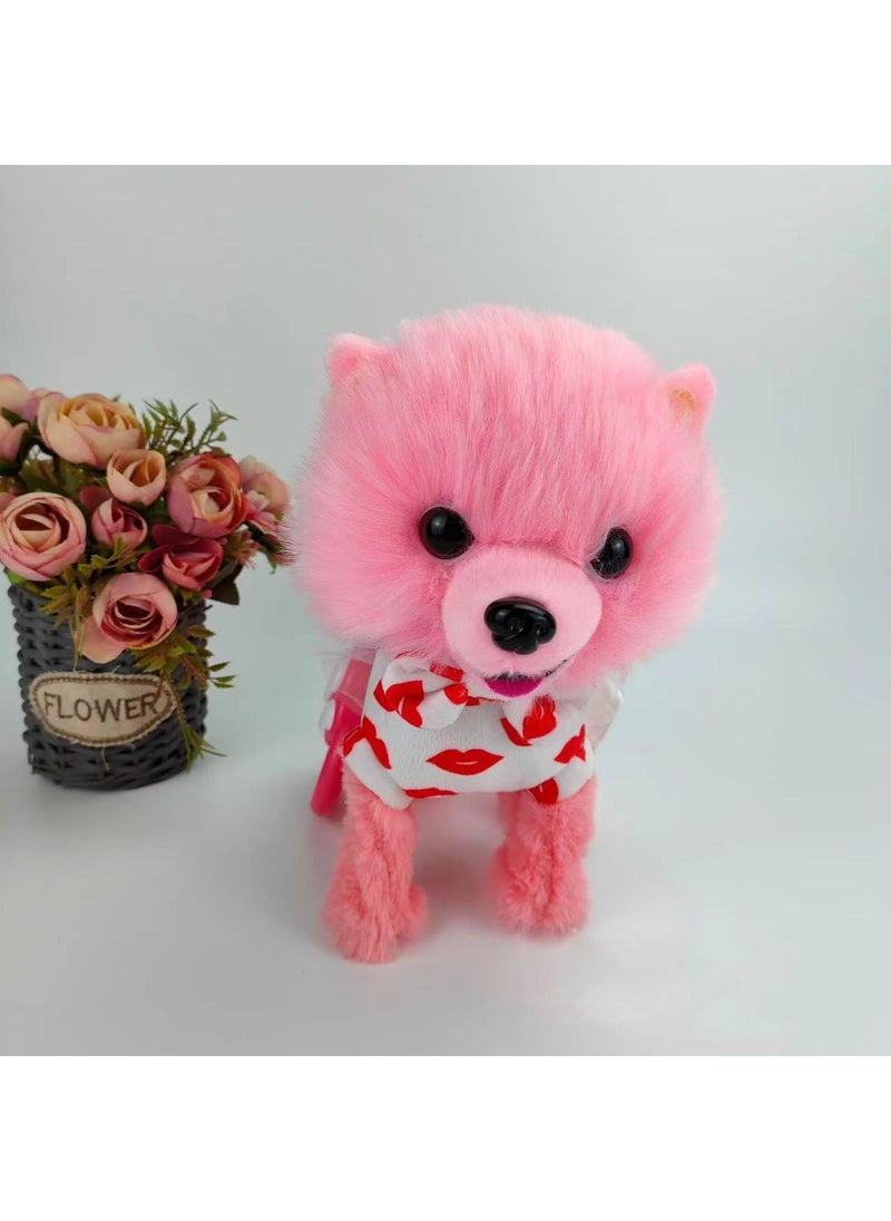 Electric Plush Toy Dog Bo Mei Bi Bear Singing Walking Dog Calling Simulation Electronic Pet Dog Children Red