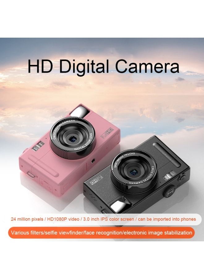 R1 48 Million HD Pixels 3.0 Inch IPS Screen Children Digital Camera, Spec: Black