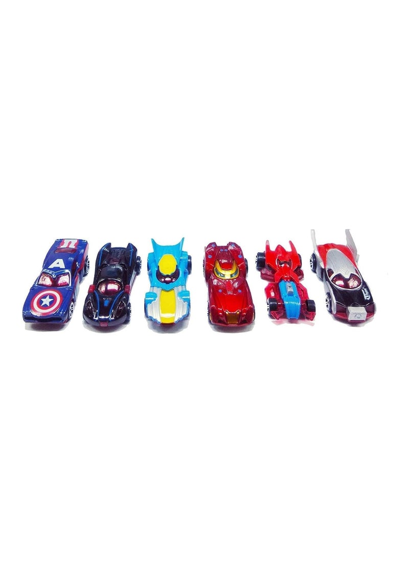 Superhero Toy Car Set – 10 Car Pack Super Hero Theme in 1 pakage Inspired by Avengers Collection, Captain Marvel Alloy Cars, Perfect Play Vehicles for Kids, Birthday Party Gifts & Home Deco