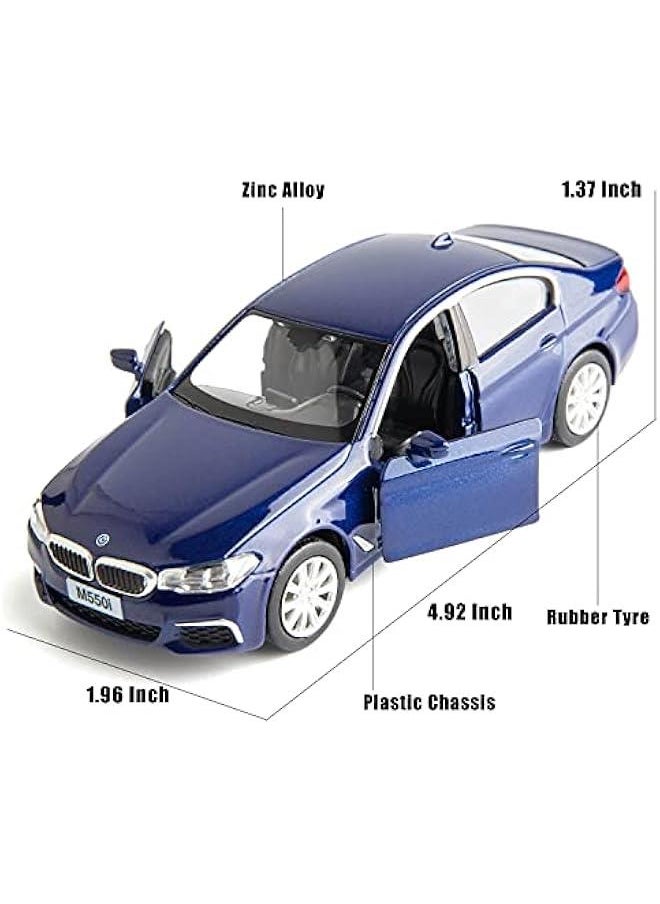 BMW M550i Car Model 1:36 Diecasting Alloy Toy Car, Pull Back Vehicles Toy Car for Toddlers Kids Boys Girls Gift Blue