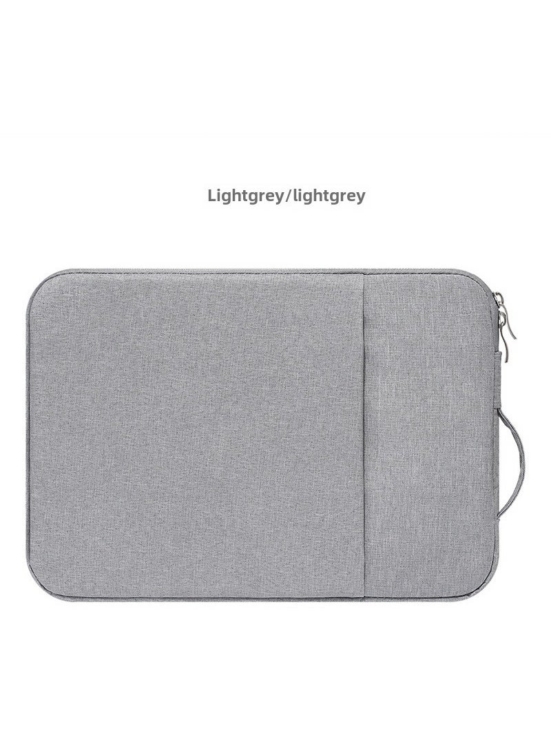 Oxford Fabric Notebook Sleeve for Mac 13 Huawei 14 inch with Plush Lining Light gray