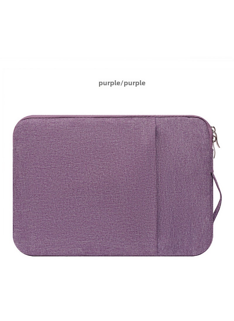 Oxford Fabric Notebook Sleeve for Mac 13 Huawei 14 inch with Plush Lining Purple