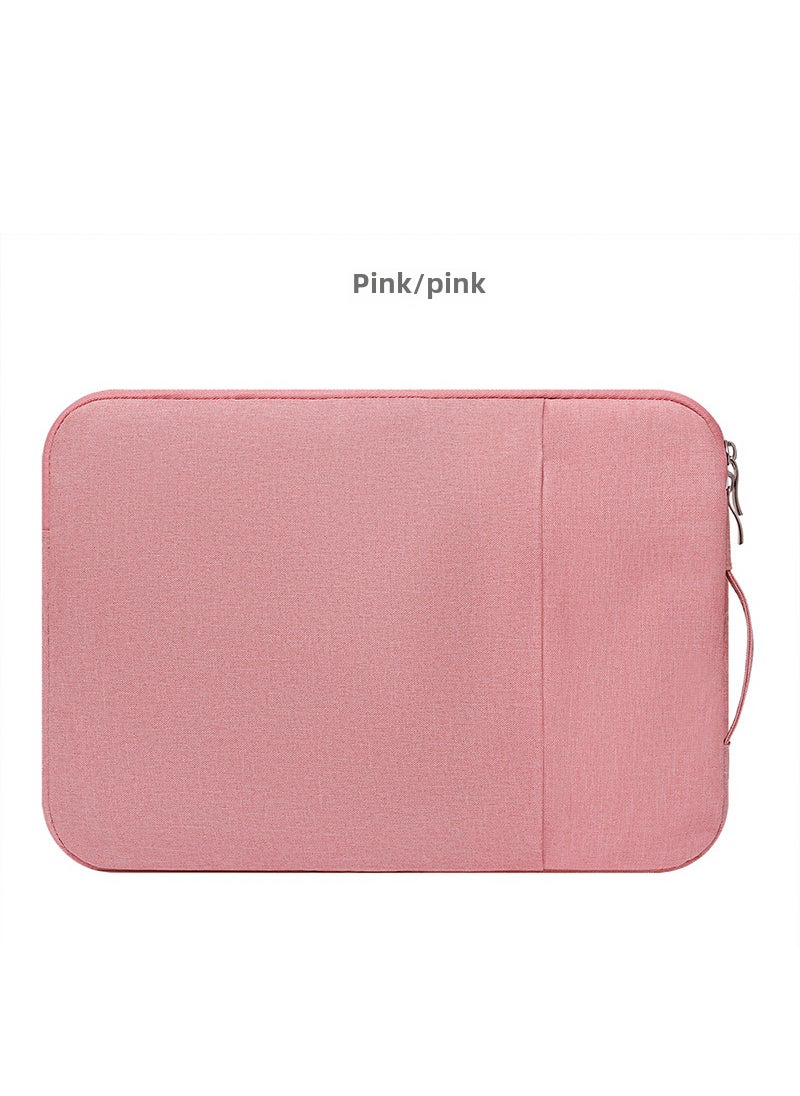 Oxford Fabric Notebook Sleeve for Mac 13 Huawei 14 inch with Plush Lining Pink