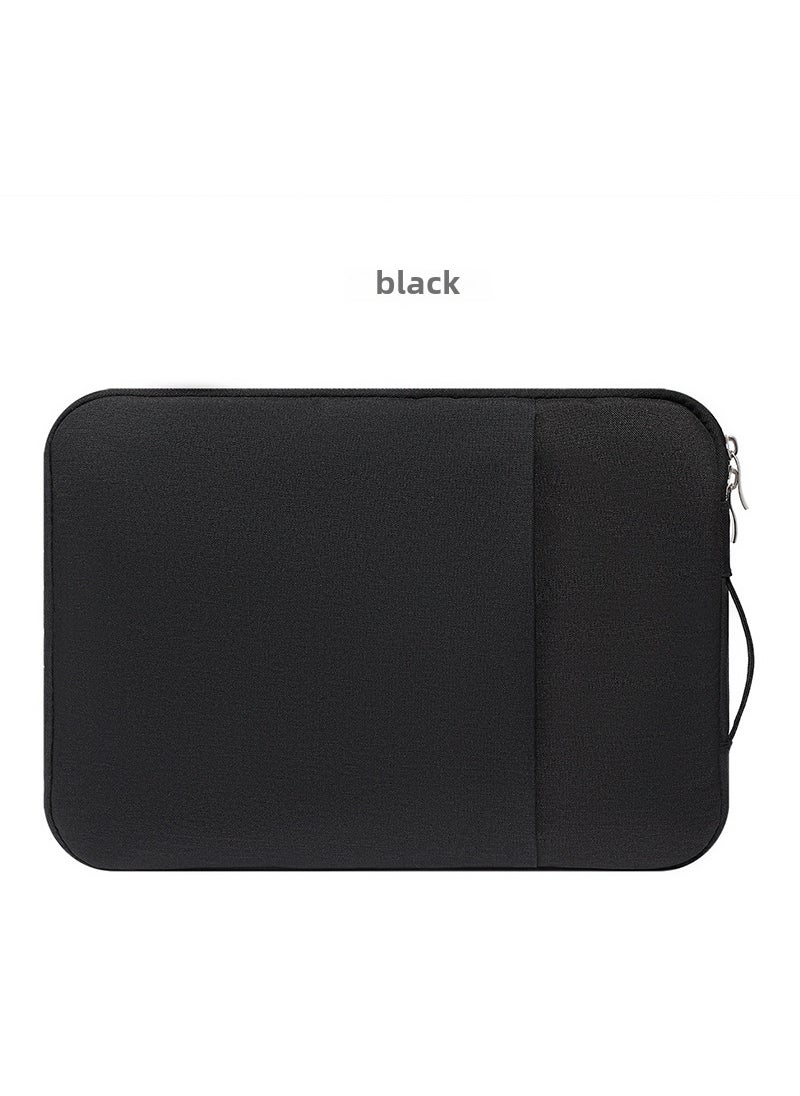 Oxford Fabric Notebook Sleeve for Mac 13 Huawei 14 inch with Plush Lining Black