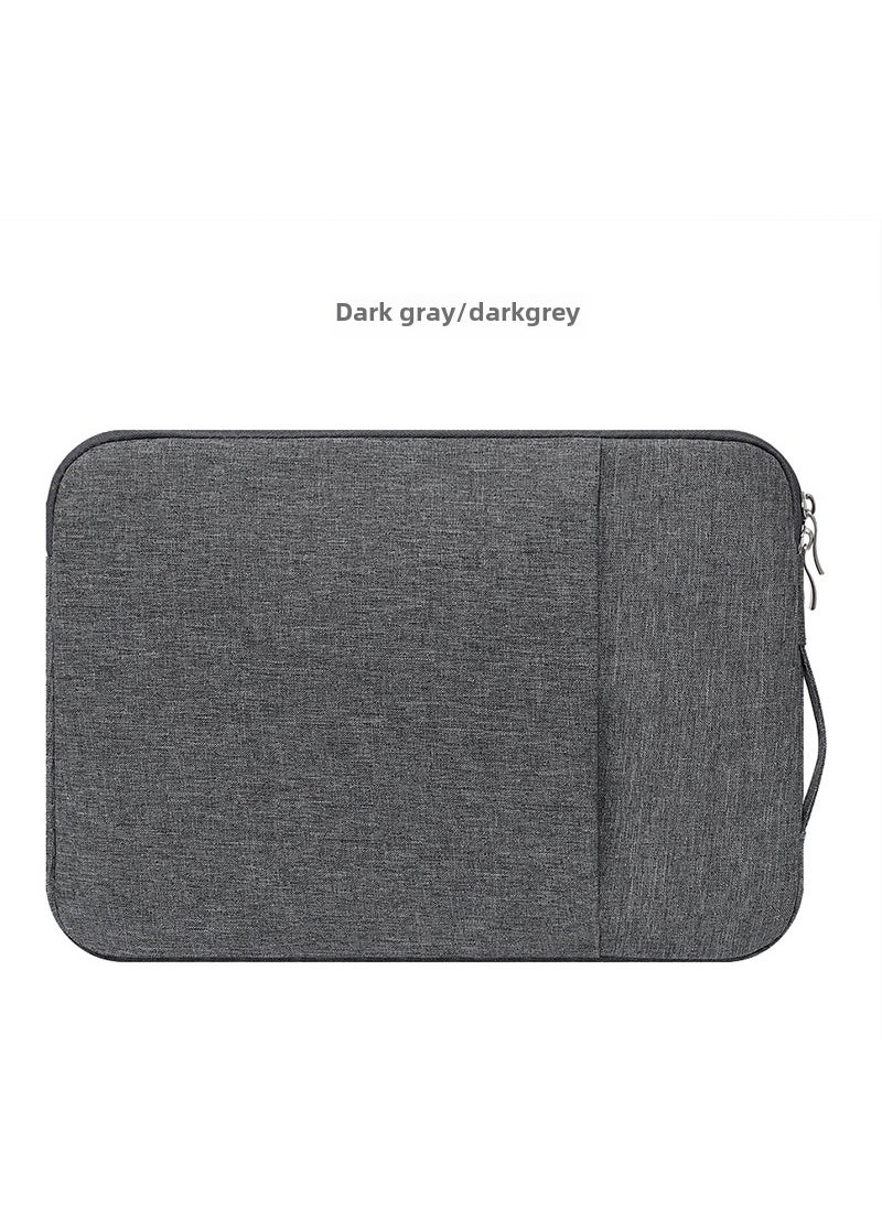 Oxford Fabric Notebook Sleeve for Mac 13 Huawei 14 inch with Plush Lining Dark gray