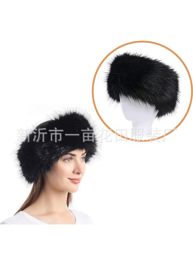 Cross-border autumn and winter Christmas performance clothing furry gloves leg cover thickened sleeve foot cover plush cuff cover suit Black empty top hat