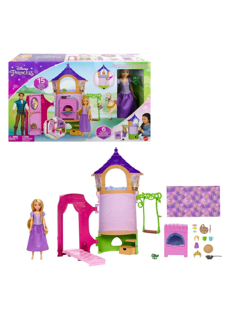 Rapunzel’s Tower Playset with Doll, Tower Dollhouse and 15 Accessories Disney Frozen Singing Elsa Doll, Sings Clip of “Let It Go”