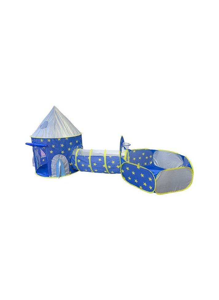 Children's Tent Play House Tunnel Small Home Toy House Colour:Blue