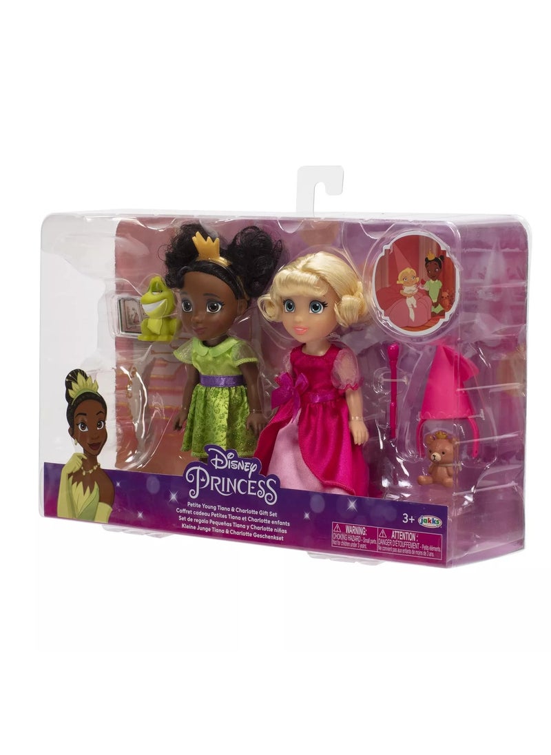 Disney Princess Young Tiana Doll & Charlotte Petite Dolls Gift Set