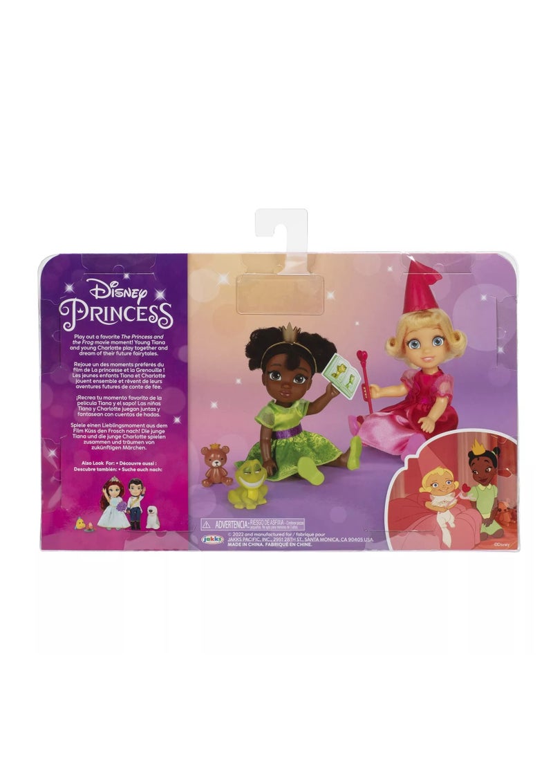 Disney Princess Young Tiana Doll & Charlotte Petite Dolls Gift Set