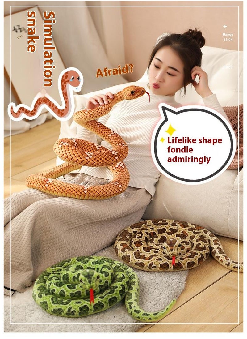 Excefore Realistic Wild Life Action Model Lifelike Snake Plush Toy Figurines Prank Props Stress Relif Toys Educational Toys Birthday Gift For Kids