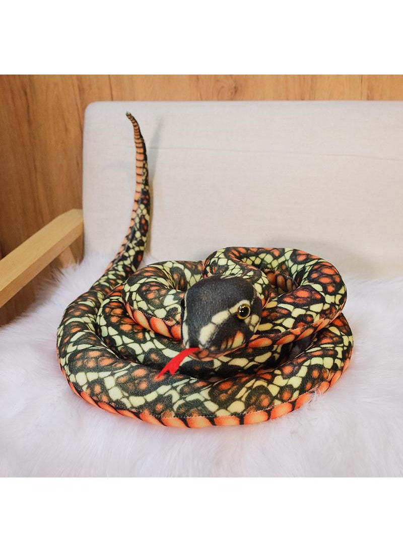 Excefore Realistic Wild Life Action Model Lifelike Snake Plush Toy Figurines Prank Props Stress Relif Toys Educational Toys Birthday Gift For Kids