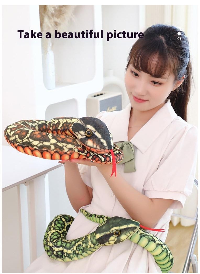 Excefore Realistic Wild Life Action Model Lifelike Snake Plush Toy Figurines Prank Props Stress Relif Toys Educational Toys Birthday Gift For Kids