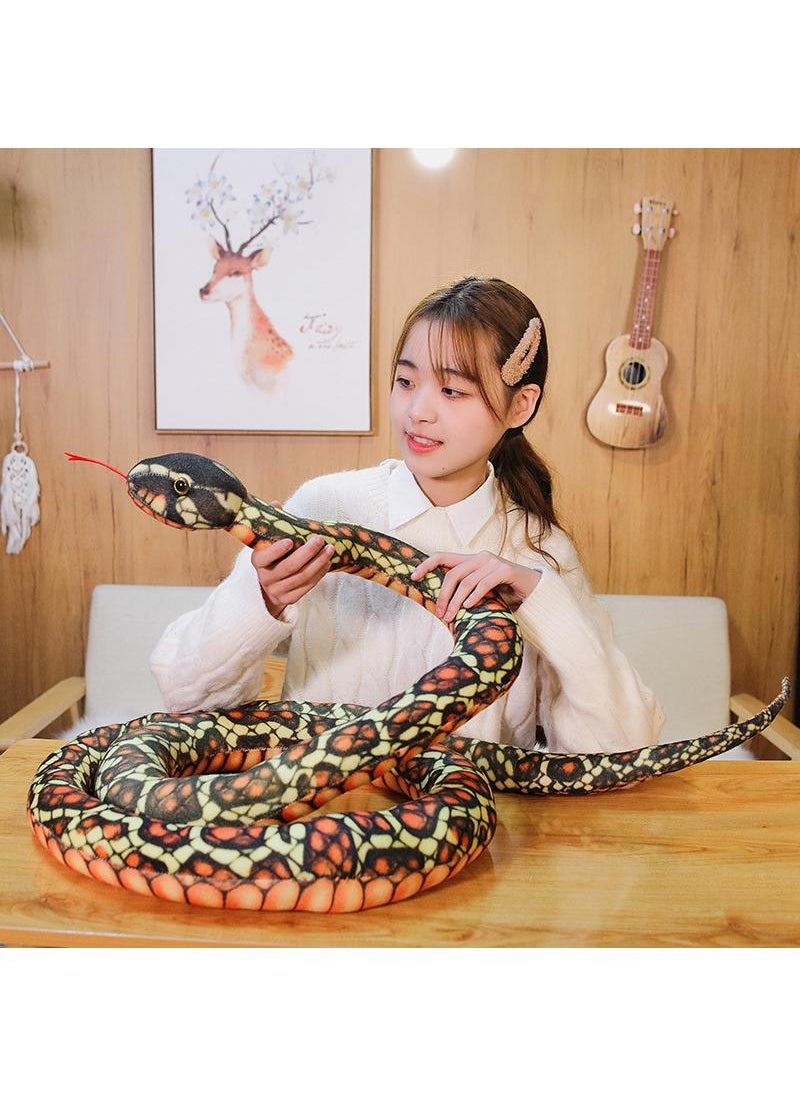 Excefore Realistic Wild Life Action Model Lifelike Snake Plush Toy Figurines Prank Props Stress Relif Toys Educational Toys Birthday Gift For Kids