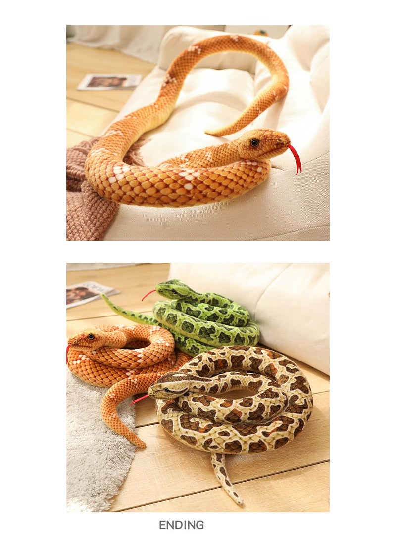 Excefore Realistic Wild Life Action Model Lifelike Snake Plush Toy Figurines Prank Props Stress Relif Toys Educational Toys Birthday Gift For Kids