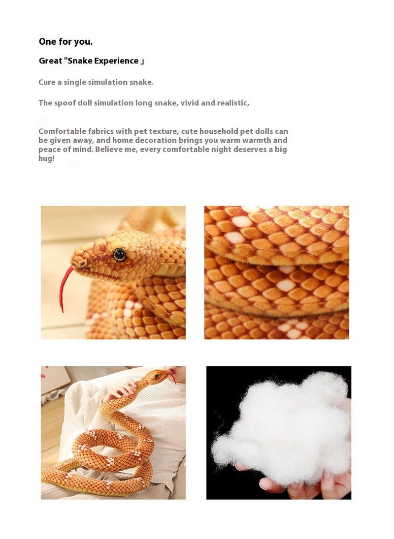 Excefore Realistic Wild Life Action Model Lifelike Snake Plush Toy Figurines Prank Props Stress Relif Toys Educational Toys Birthday Gift For Kids