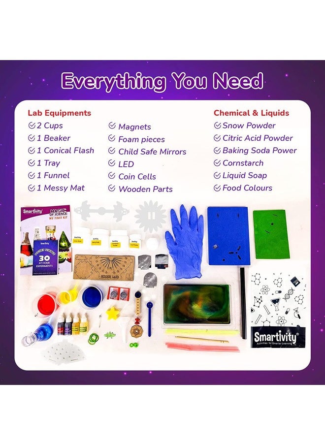 Smartivity Magic of Science Experiment Kit for Boys & Girls Age 4-6-8| Birthday Gift for Kids Age 4-8 | Kids Safe Physics & Chemistry Kit | STEM Educational Fun Toys | Made in India