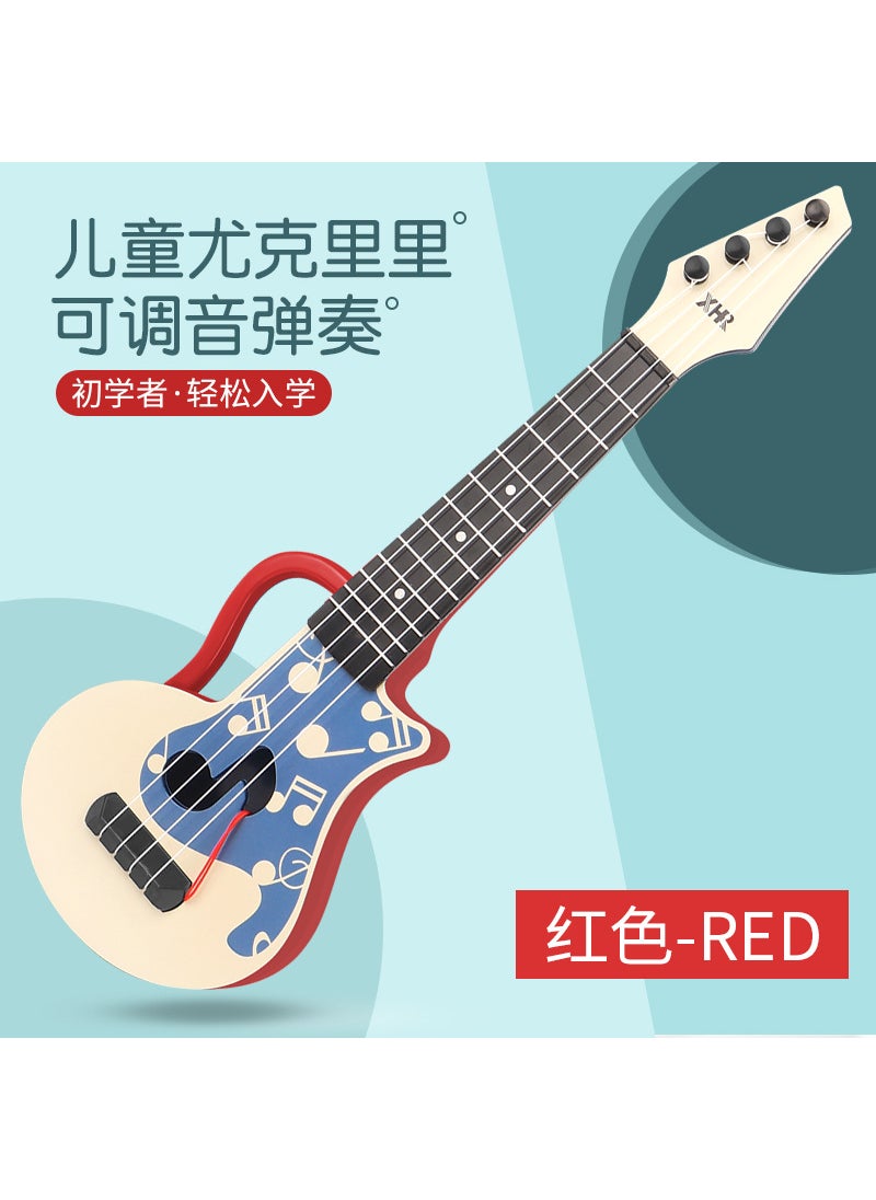 Kids Playable Ukulele Guitar Toy [45cm] red hand can play ukulele