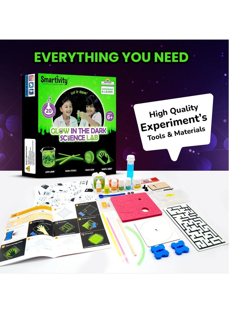 Smartivity Magic Glow in The Dark Science Experiment Kit for Kids 6-14 | Birthday Gifts for Boys & Girls | Chemistry Kit for Age 6-8-10-12-14 Years