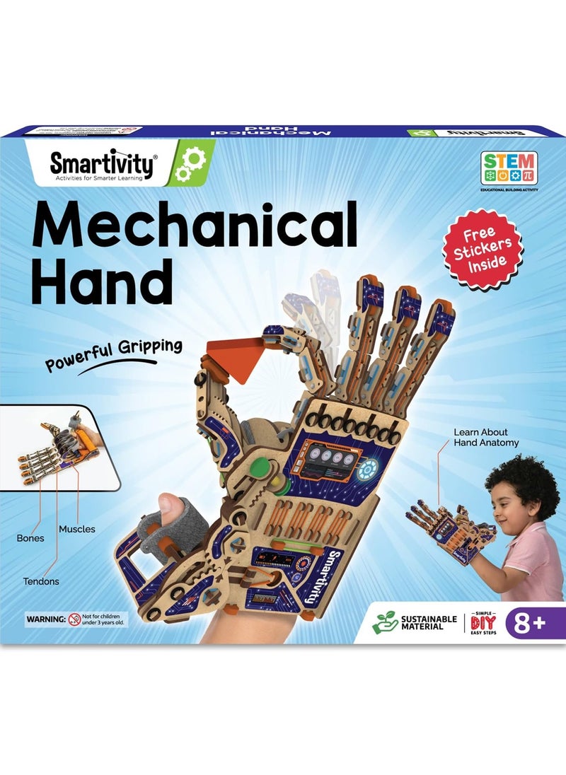 Smartivity Mechanical Hand Set Educational DIY Toy, Blue/beige