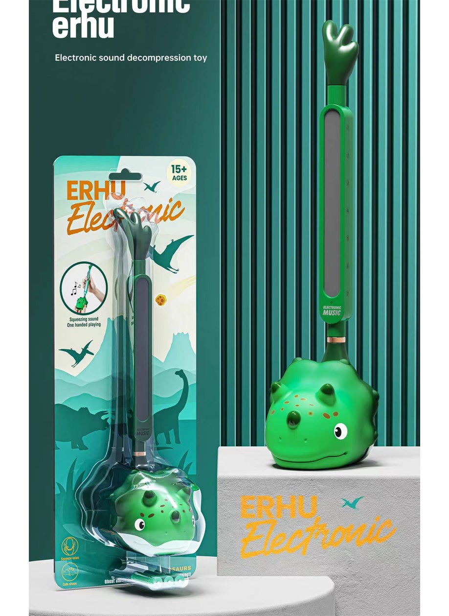 Cross-border Explosions Electric Guitar Erhu Childrens Musical Instruments Tadpole Notes Creative Electronic Magic Sound Internet Celebrity Same Toys Electric sound guitar: Dinosaur (send battery sheet music)