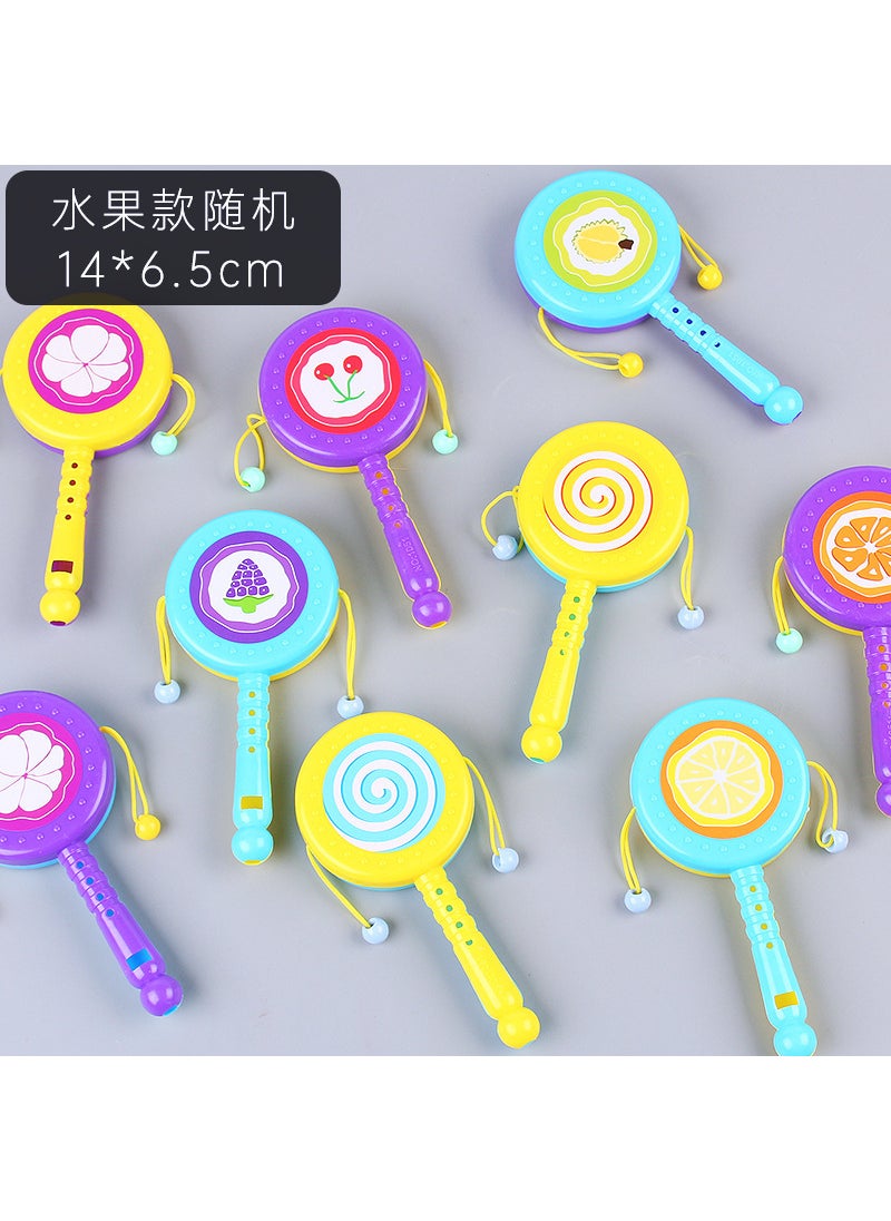 Cute Cartoon Animal Hand Drum Rattle Rattle [fruit pattern]]