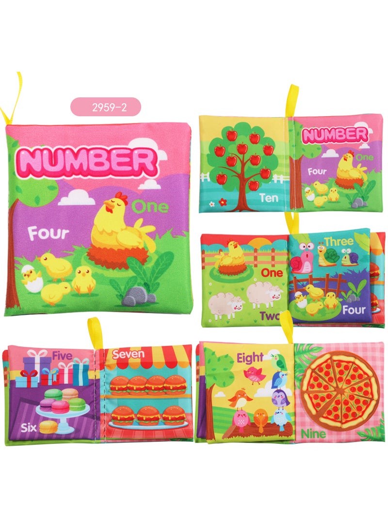 3D Animal Cloth Book for Baby Early Learning2959-2 digital cloth book 23.4g 2959-2 digital cloth book 23.4g