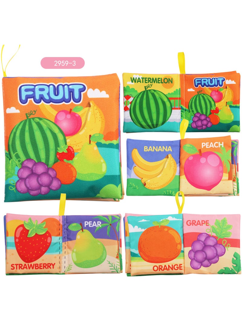 3D Animal Cloth Book for Baby Early Learning2959-3 fruit cloth book 23.4g 2959-3 fruit cloth book 23.4g